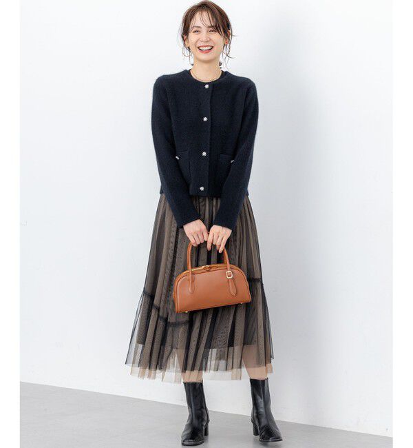 組曲「【加藤ローサさん着用】フラッフィーファーニット ジャケット」|カーディガン|