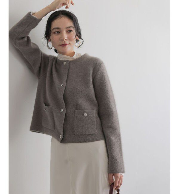 組曲「【加藤ローサさん着用】フラッフィーファーニット ジャケット」|カーディガン|