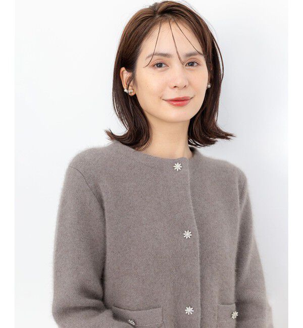 組曲「【加藤ローサさん着用】フラッフィーファーニット ジャケット」|カーディガン|