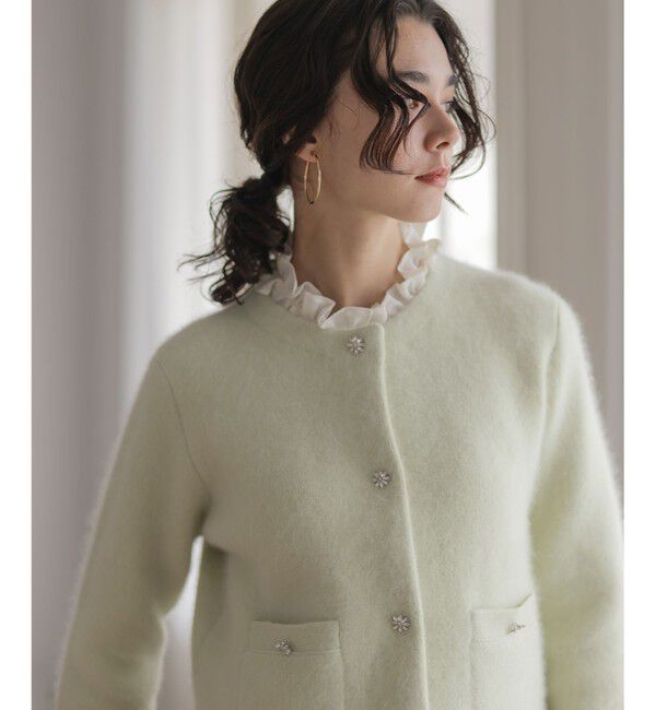 組曲「【加藤ローサさん着用】フラッフィーファーニット ジャケット」|カーディガン|