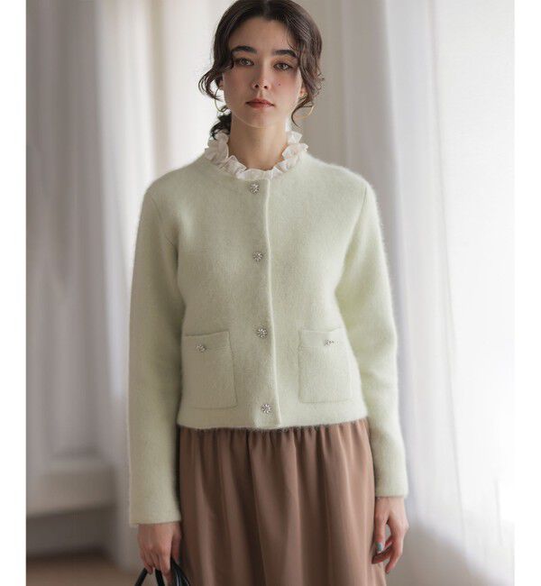 組曲「【加藤ローサさん着用】フラッフィーファーニット ジャケット」|カーディガン|