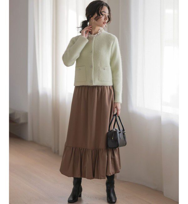 組曲「【加藤ローサさん着用】フラッフィーファーニット ジャケット」|カーディガン|