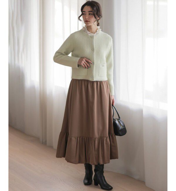 組曲「【加藤ローサさん着用】フラッフィーファーニット ジャケット」|カーディガン|