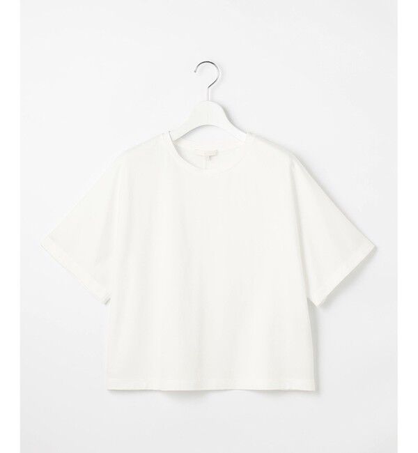 自由区「【接触冷感・UVカット・吸水速乾・抗菌防臭・洗える】ハイカウントクロップド丈 Tシャツ」|Tシャツ・カットソー|