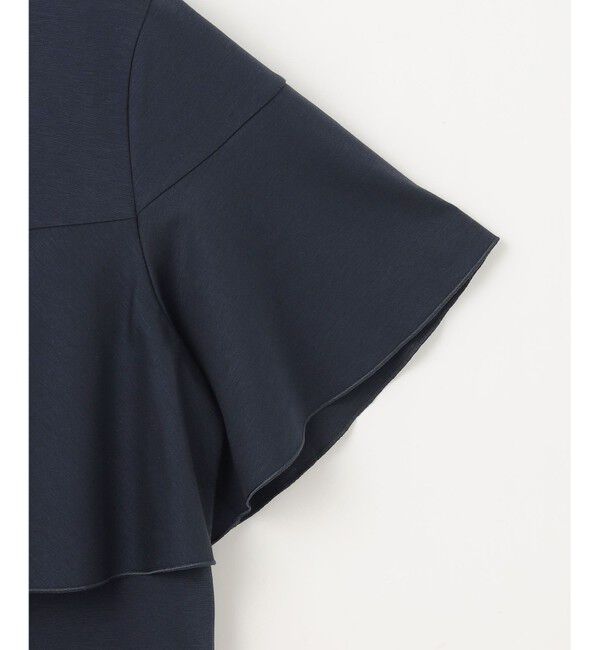 自由区「【接触冷感・UVカット・吸水速乾・抗菌防臭・洗える】ハイツイストポンチフレアディティール カットソー」|Tシャツ・カットソー|