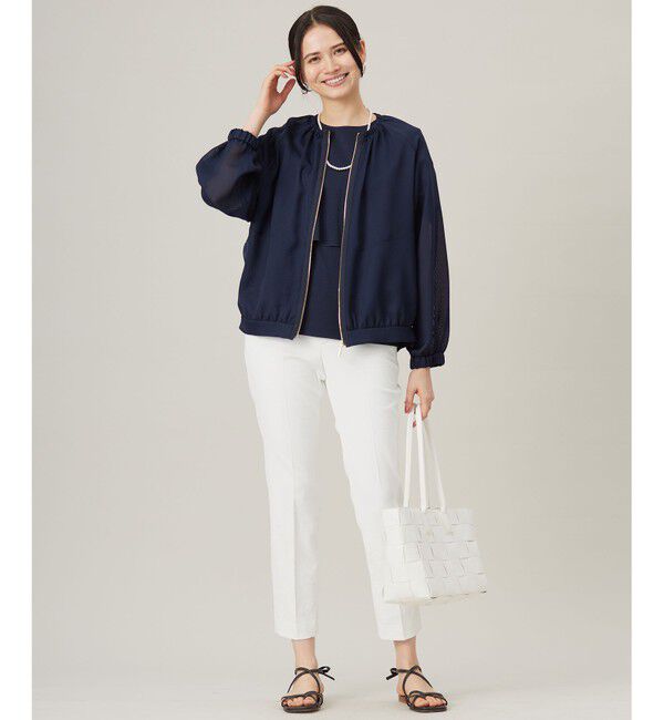 自由区「【接触冷感・UVカット・吸水速乾・抗菌防臭・洗える】ハイツイストポンチフレアディティール カットソー」|Tシャツ・カットソー|