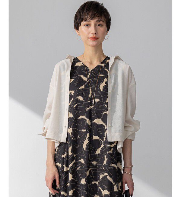 23区「【Oggi5月号掲載/接触冷感/速乾性】シアータンブラー シャツ」|シャツ・ブラウス|ベージュ系