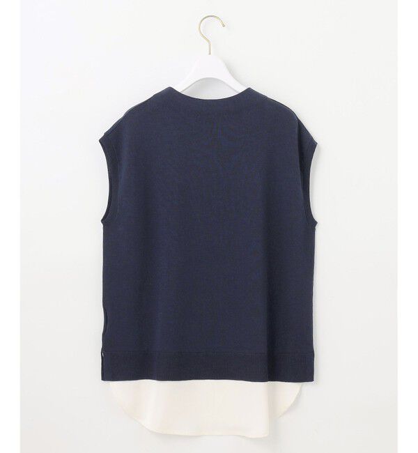 any SiS「【洗える】フレンチスリーブシャツテール ニット」|ニット・セーター|