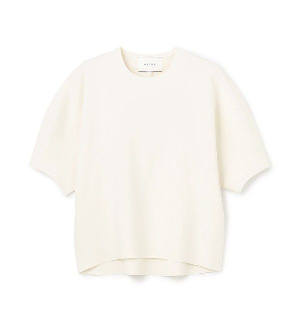 BEIGE,「LAURA / 半袖ニットトップス」|ニット・セーター|