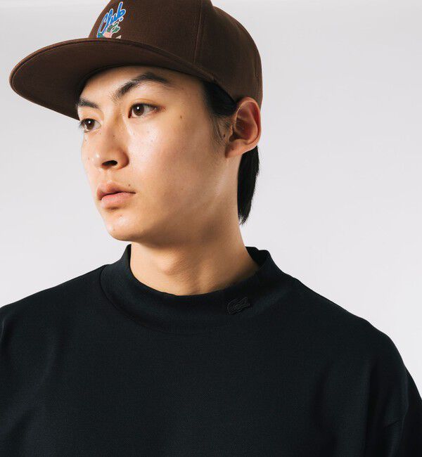 LACOSTE「鹿の子地モックネックTシャツ」|Tシャツ・カットソー|