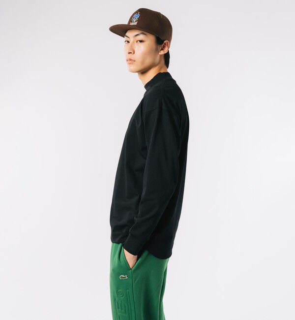 LACOSTE「鹿の子地モックネックTシャツ」|Tシャツ・カットソー|