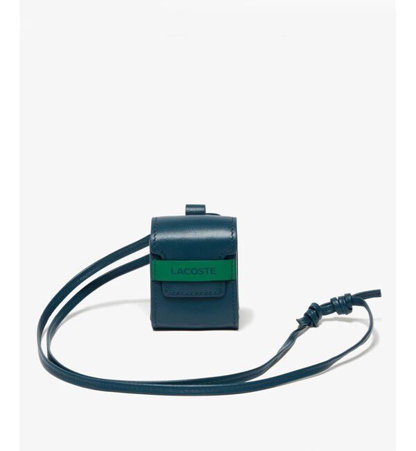 LACOSTE「レザーエアポッズケース」|その他|グリーン