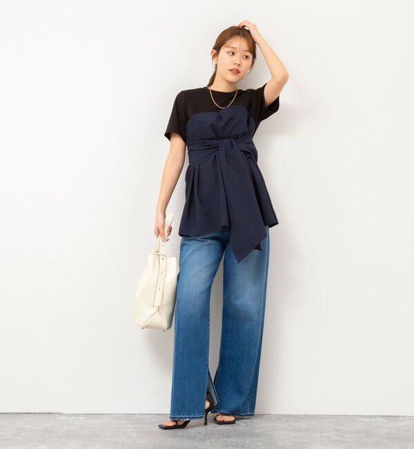 Rie Miller「【RM denim】スリットフレアハイウエストデニム」|デニム|