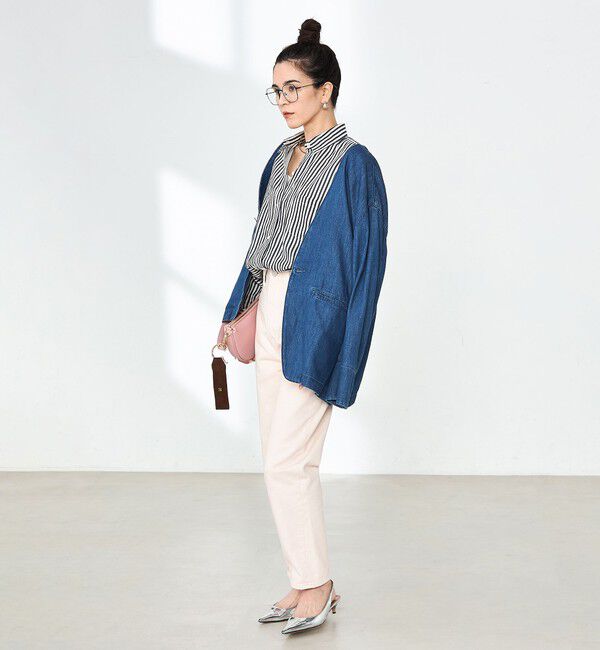 Rie Miller「【RM denim】ハイウエストスリムテーパードデニム」|デニム|