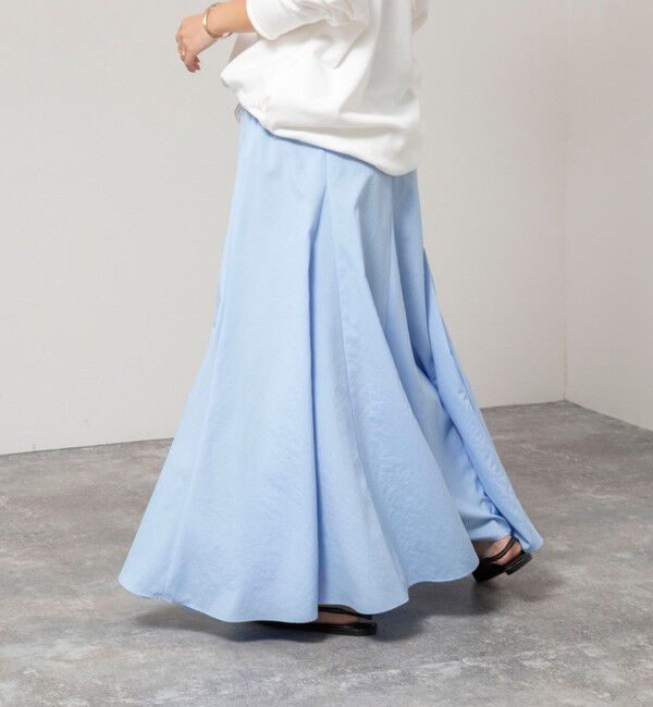 NOLLEY'S「【WEB＆一部店舗限定色アイテム】ウォッシャブルヴィンテージタフタマチ入りマキシスカート」|スカート|