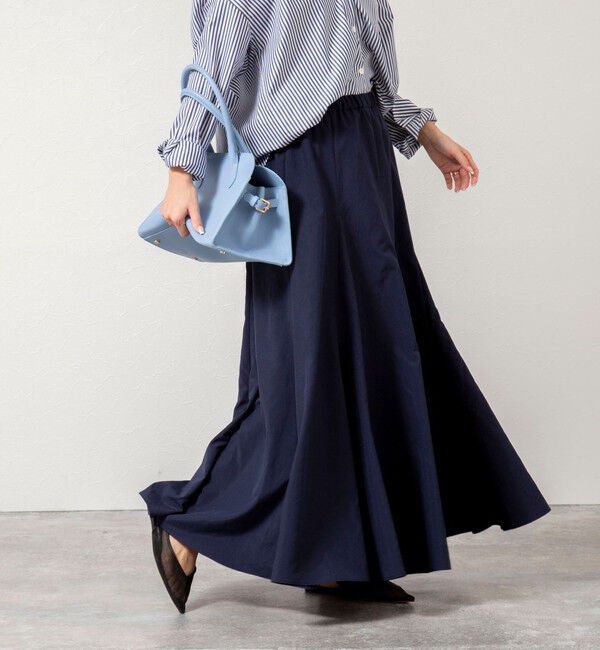 NOLLEY'S「【WEB＆一部店舗限定色アイテム】ウォッシャブルヴィンテージタフタマチ入りマキシスカート」|スカート|