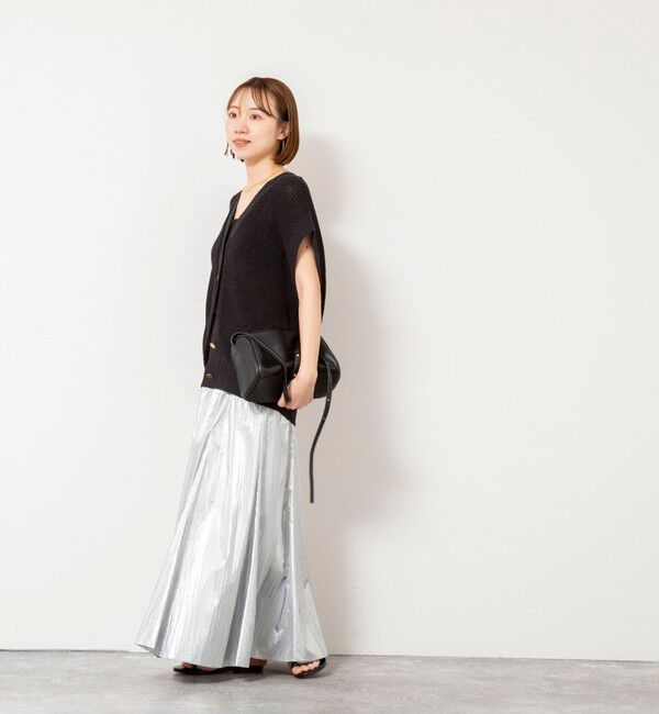 NOLLEY'S「45th limited editionウォッシャブルメタリックマチ入りマキシスカート」|スカート|