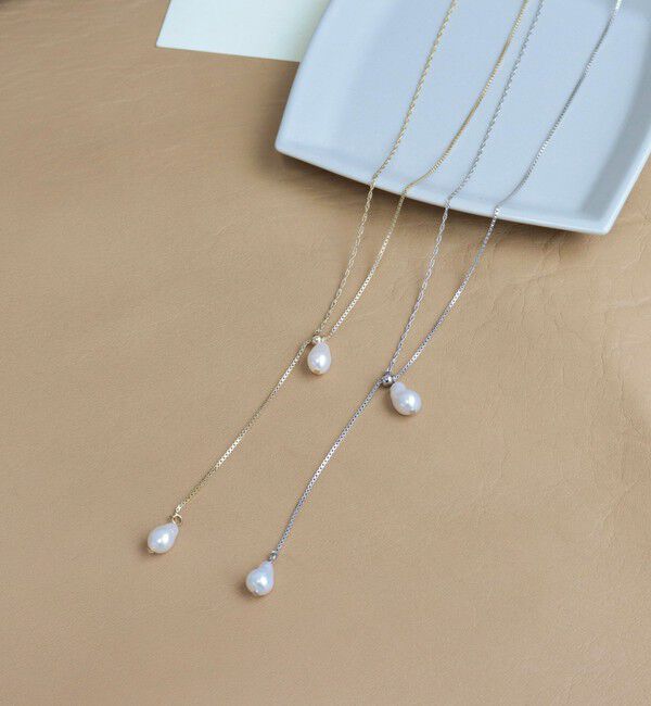fredy emue「パールジャストY字ネックレス」|ネックレス|シルバー
