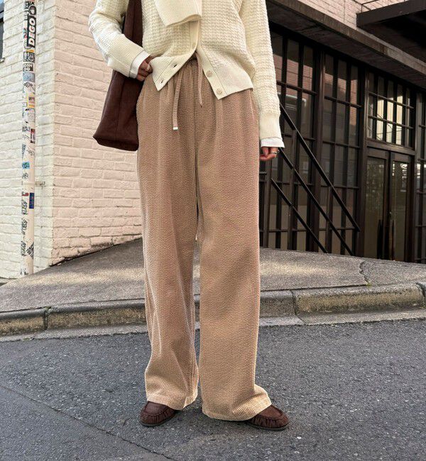 fredy emue「コーデュロイドロストイージーパンツ」|チノ|ベージュ