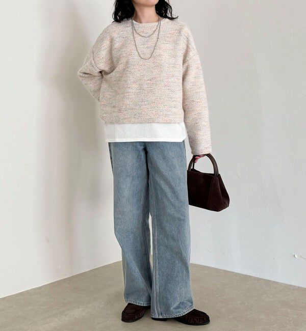 fredy emue「ツィードニットソーコクーンプルオーバー」|Tシャツ・カットソー|