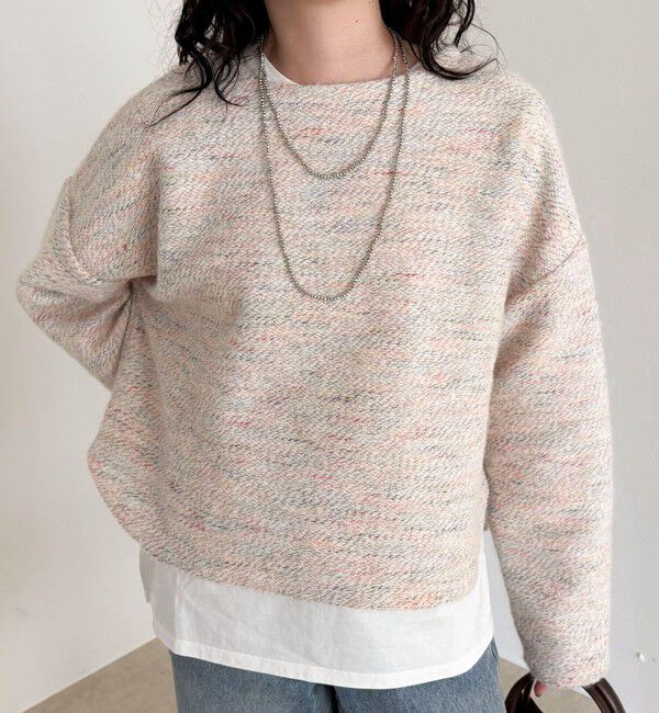 fredy emue「ツィードニットソーコクーンプルオーバー」|Tシャツ・カットソー|