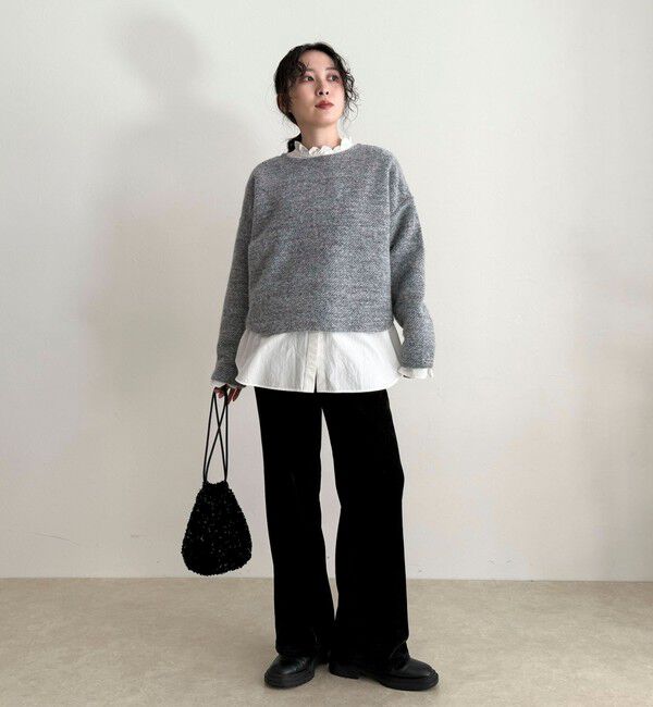 fredy emue「ツィードニットソーコクーンプルオーバー」|Tシャツ・カットソー|