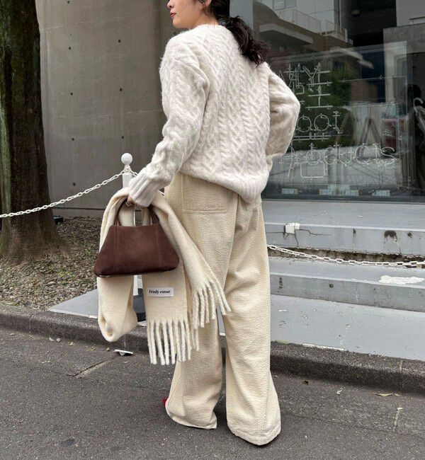 fredy emue「ふわふわ柄編みニットプルオーバー」|ニット・セーター|