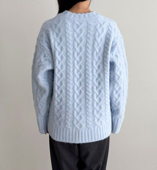 fredy emue「ふわふわ柄編みニットプルオーバー」|ニット・セーター|