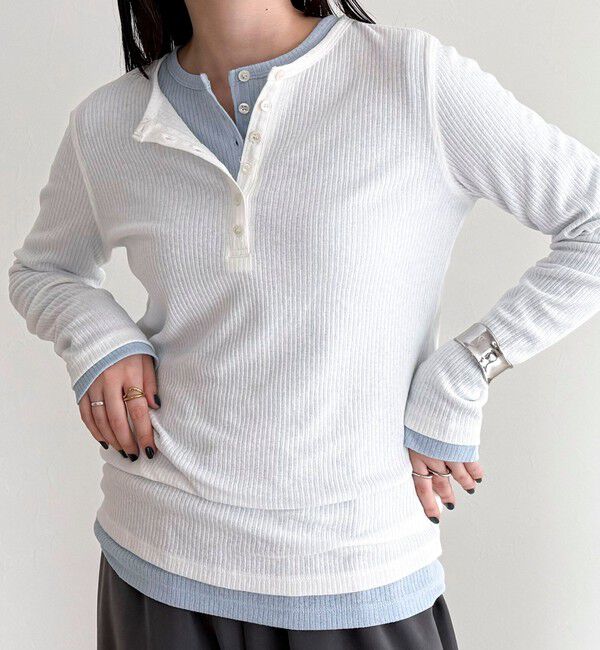 fredy emue「シアーテレコヘンリーネックプルオーバー」|Tシャツ・カットソー|