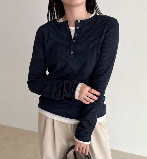 fredy emue「シアーテレコヘンリーネックプルオーバー」|Tシャツ・カットソー|ネイビー