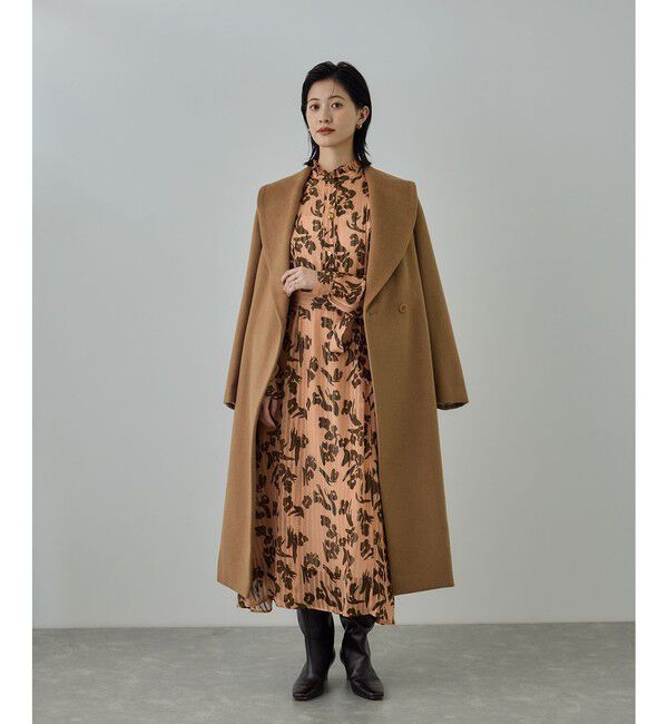 ROPE「フラワープリントタックワンピース/イージーケア」|ワンピース|