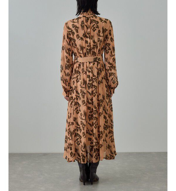 ROPE「フラワープリントタックワンピース/イージーケア」|ワンピース|