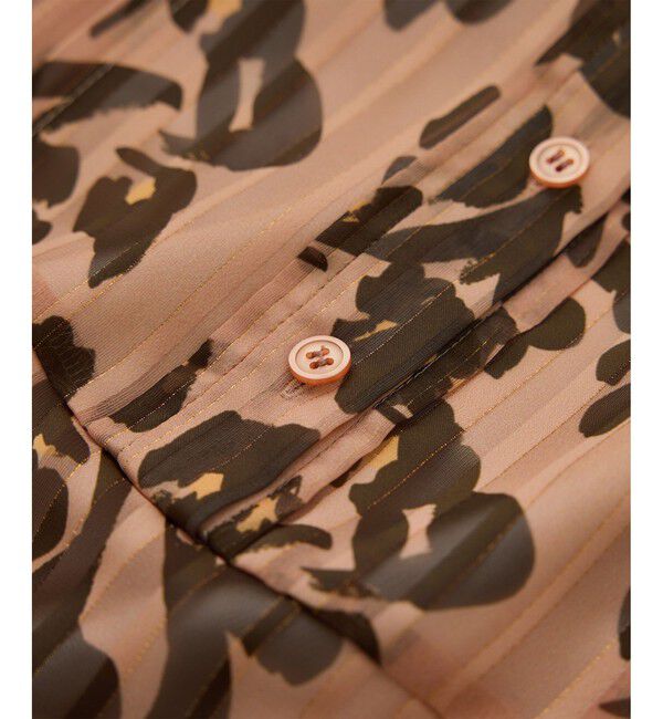 ROPE「フラワープリントタックワンピース/イージーケア」|ワンピース|