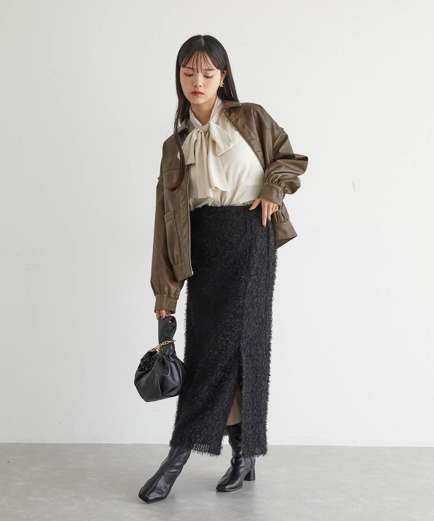 VIS「【洗える】ビックボウタイブラウス」|シャツ・ブラウス|