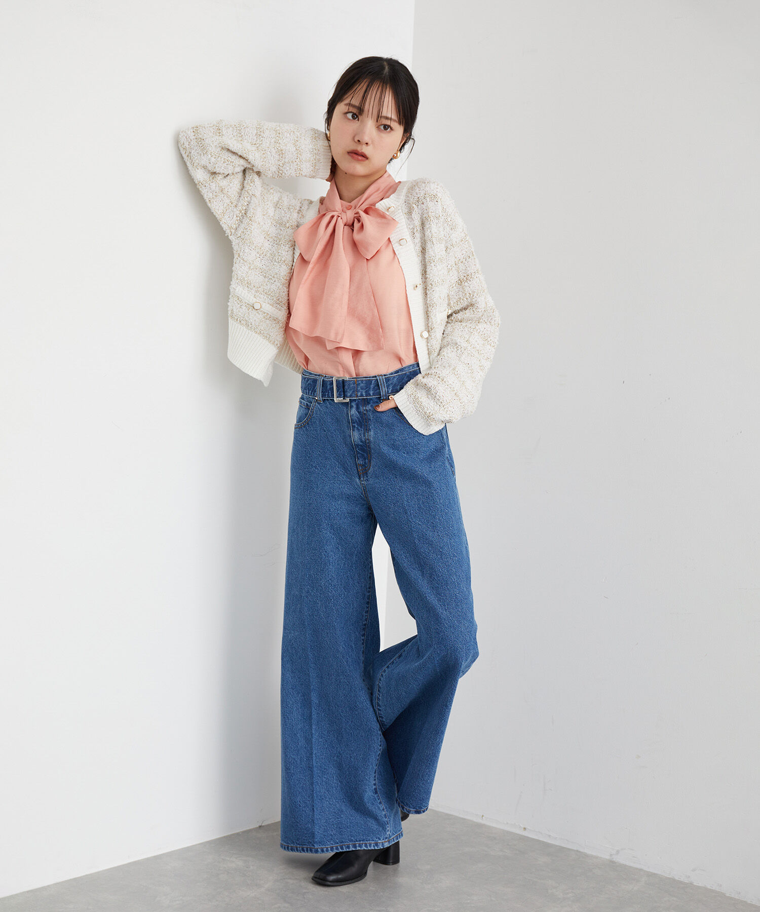 VIS「【洗える】ビックボウタイブラウス」|シャツ・ブラウス|