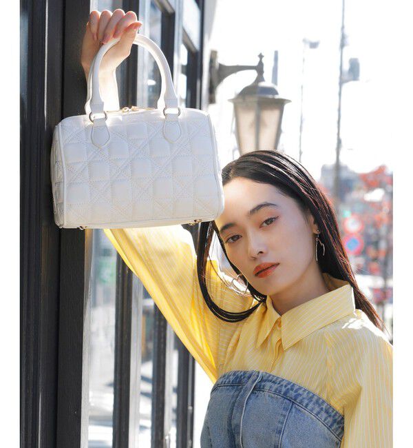 VIS「【追加】【2WAY】ハートチャームつきボストンバッグ」|ショルダー・メッセンジャー|オフサブ