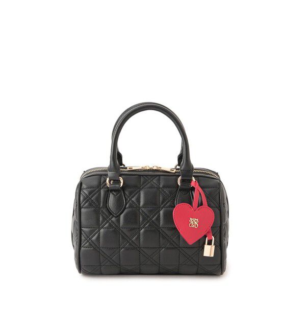 VIS「【追加】【2WAY】ハートチャームつきボストンバッグ」|ショルダー・メッセンジャー|