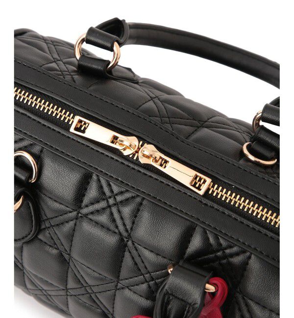 VIS「【追加】【2WAY】ハートチャームつきボストンバッグ」|ショルダー・メッセンジャー|