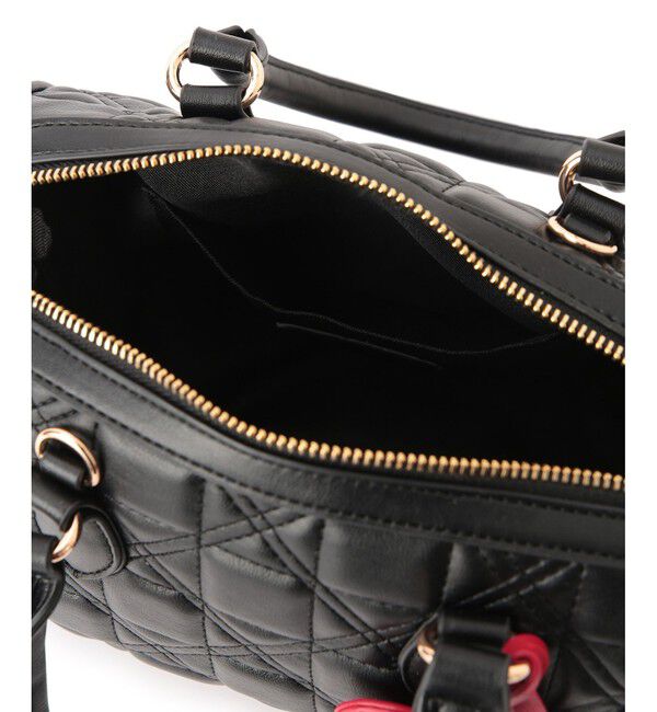 VIS「【追加】【2WAY】ハートチャームつきボストンバッグ」|ショルダー・メッセンジャー|