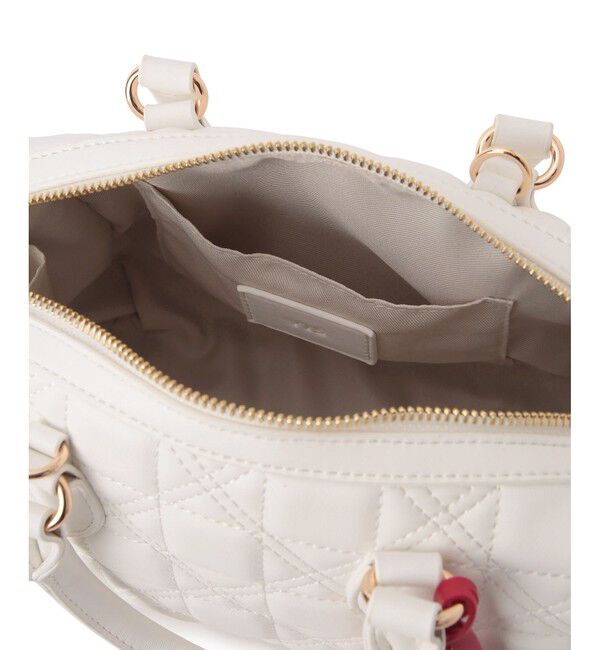 VIS「【追加】【2WAY】ハートチャームつきボストンバッグ」|ショルダー・メッセンジャー|