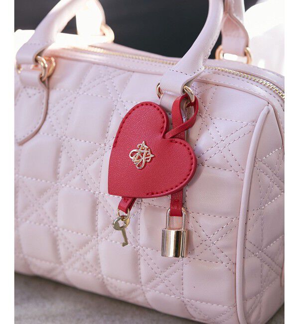 VIS「【追加】【2WAY】ハートチャームつきボストンバッグ」|ショルダー・メッセンジャー|