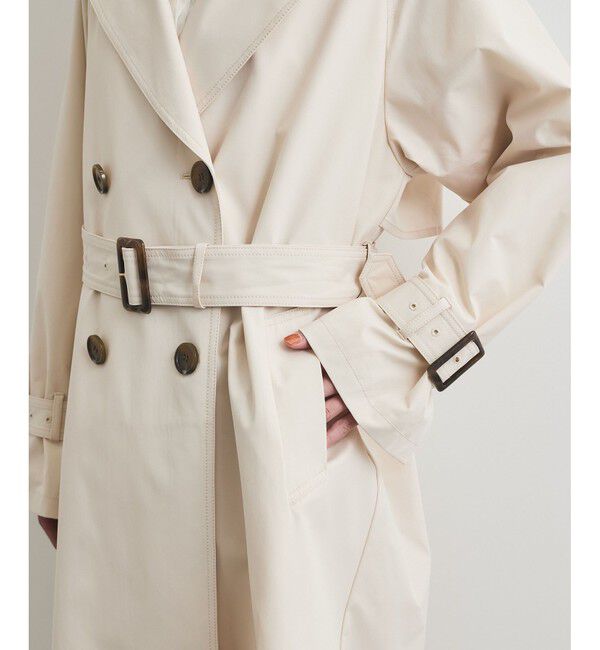 VIS「【定番人気】【撥水/UVケア】後ろタックトレンチコート スプリングコート」|トレンチコート|