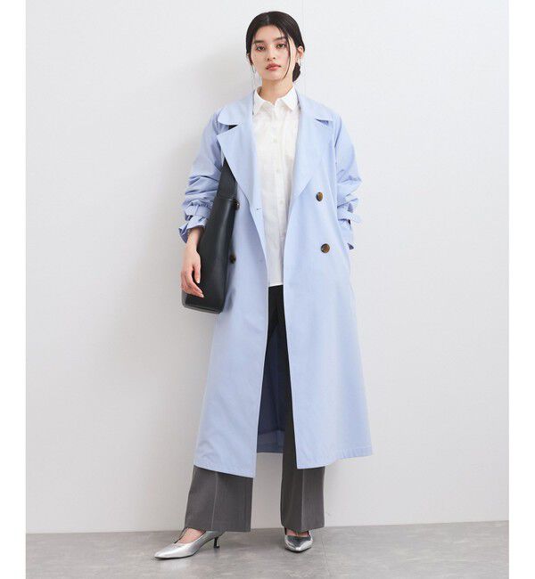 VIS「【定番人気】【撥水/UVケア】後ろタックトレンチコート スプリングコート」|トレンチコート|