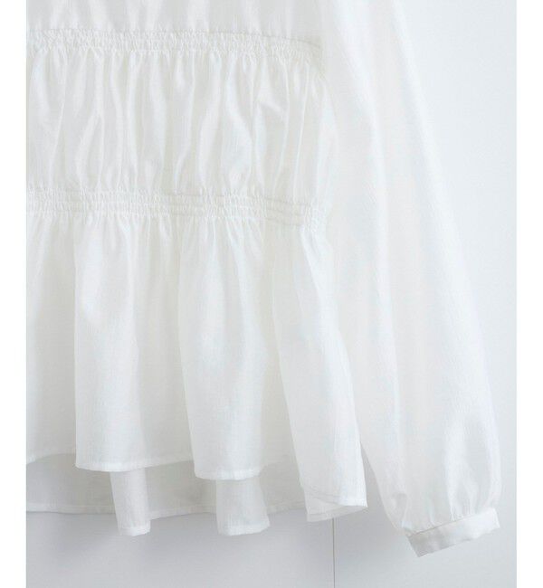 VIS「【洗える】シャーリングブラウス」|シャツ・ブラウス|