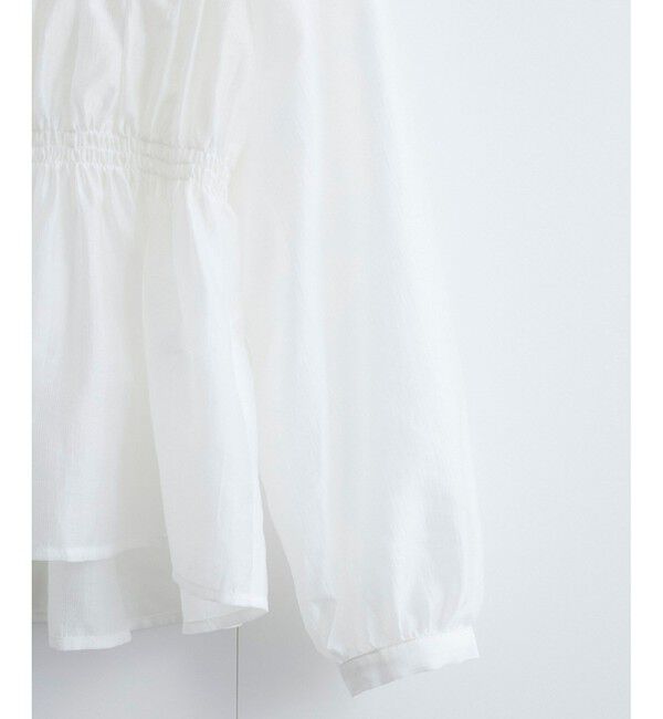 VIS「【洗える】シャーリングブラウス」|シャツ・ブラウス|