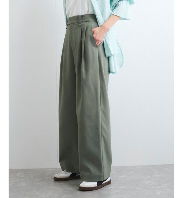 VIS「【洗える/防シワ】チノライクグルカワイドパンツ」|チノ|