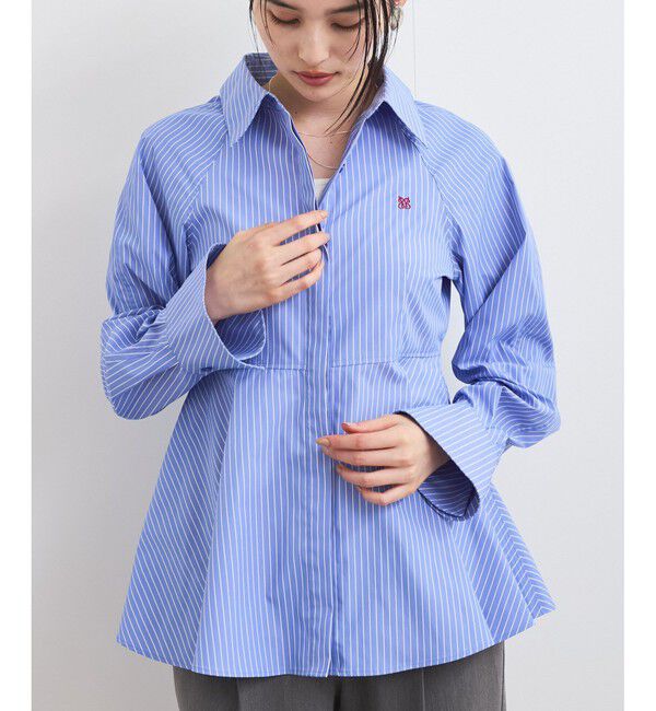 VIS「ペプラムシャツ」|シャツ・ブラウス|ブルー系(45)