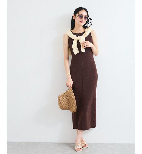 VIS「配色ニットタンクワンピース」|ワンピース|ブラウン系(21)