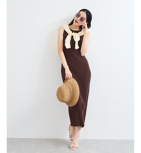 VIS「配色ニットタンクワンピース」|ワンピース|