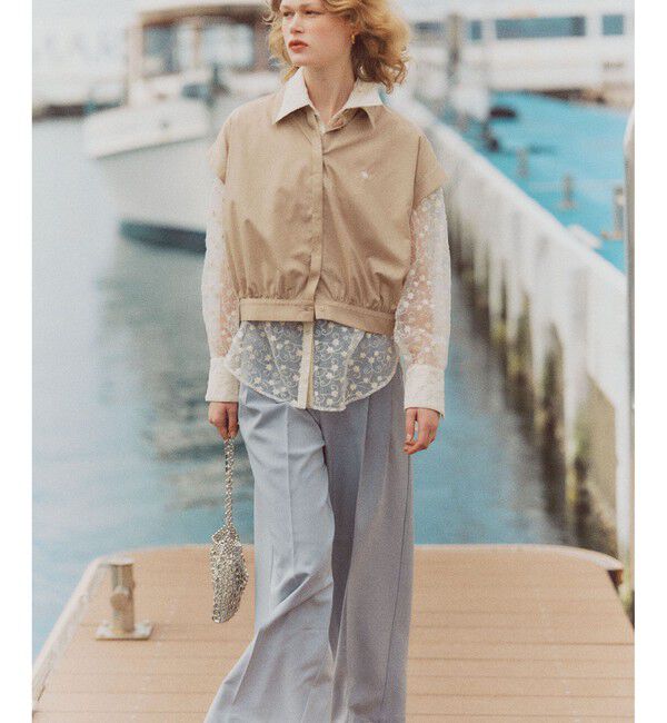 VIS「【POLO BCS】VIS別注フレンチスリーブドローストリングシャツ」|シャツ・ブラウス|